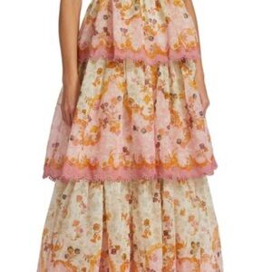 Zimmermann Laurel Tiered Open Back Dress